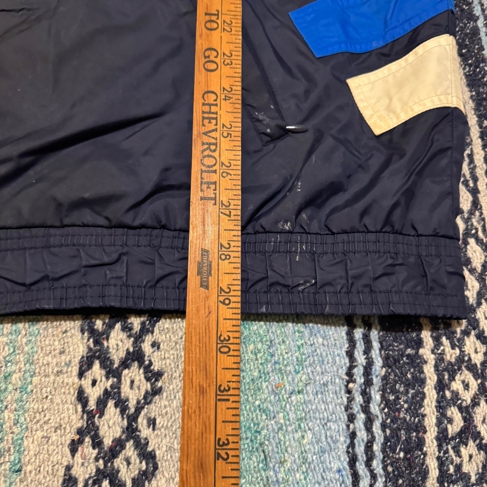 Vintage Adidas Windbreaker Jacket Mens XXL Navy Blue Colorblock Full Zip 90s - Picture 7 of 16